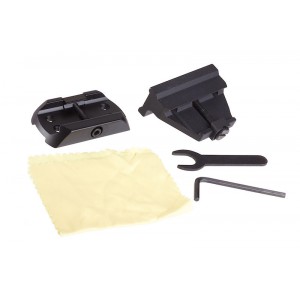 AIM-O T1 RED DOT W/ OFFSET RAIL, QD MOUNT & LOW MOUNT - BK AO5052-BK